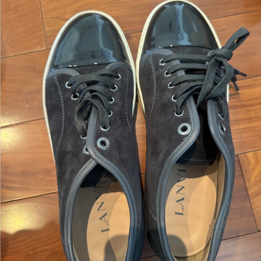 Lanvin Black Sneakers Classic Low-Top Design